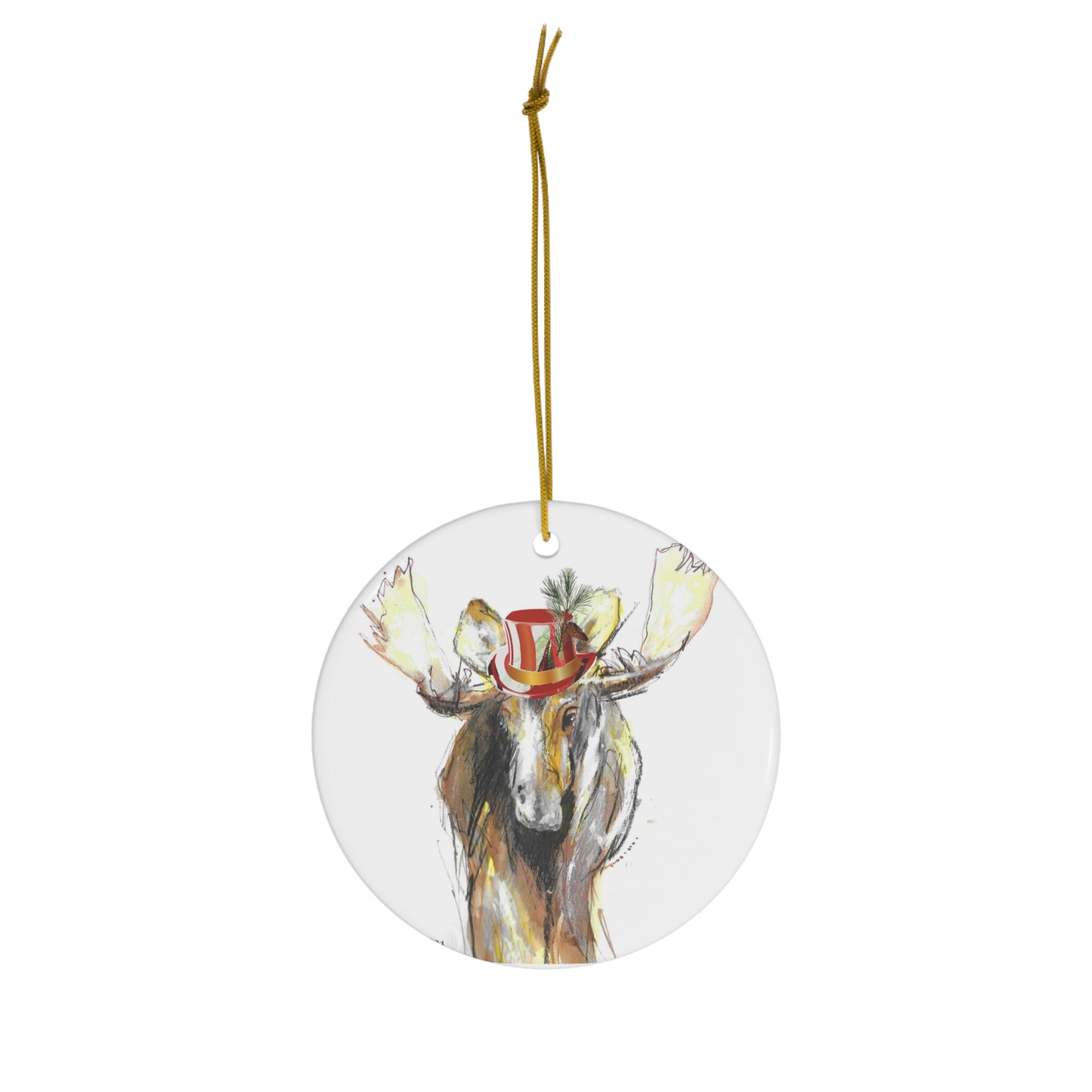 "Root Beer The Moose" Christmas Ornament