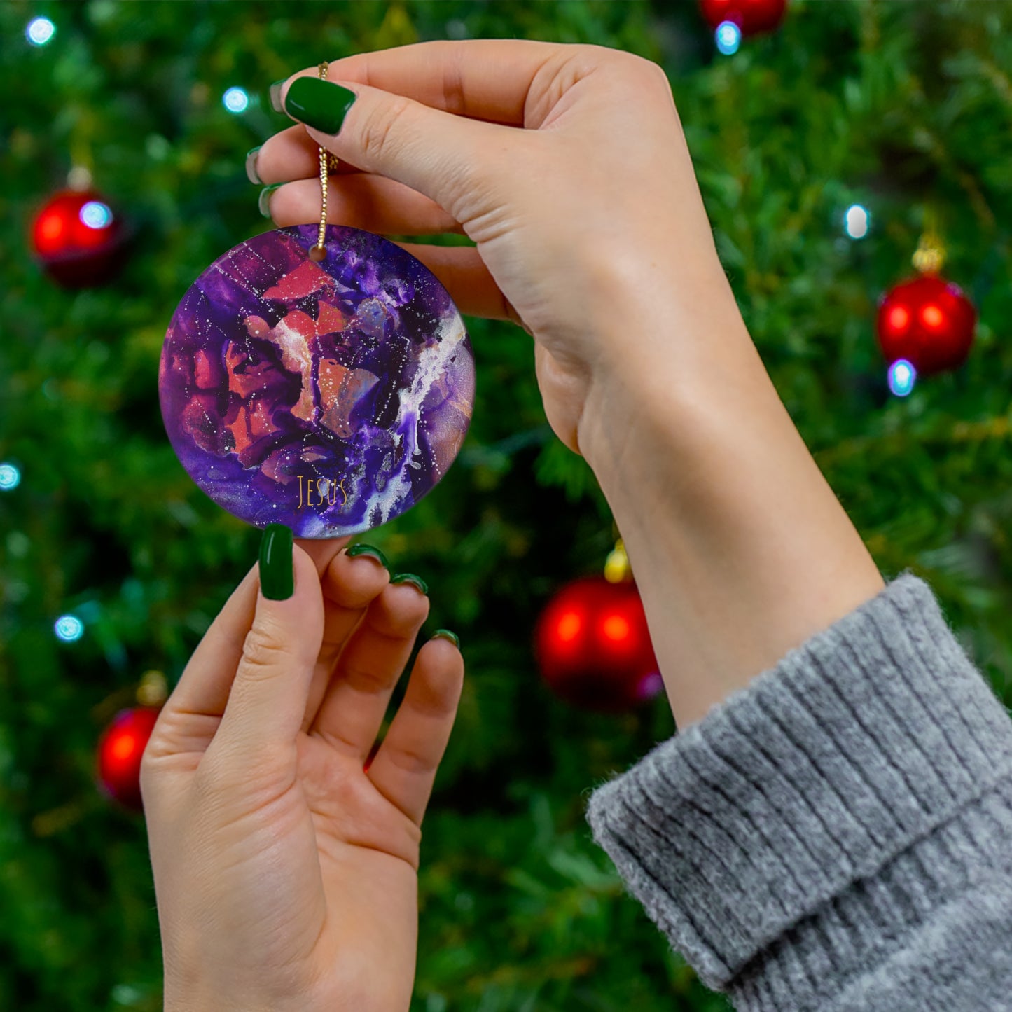 Jesus Original Art Christmas Ornament