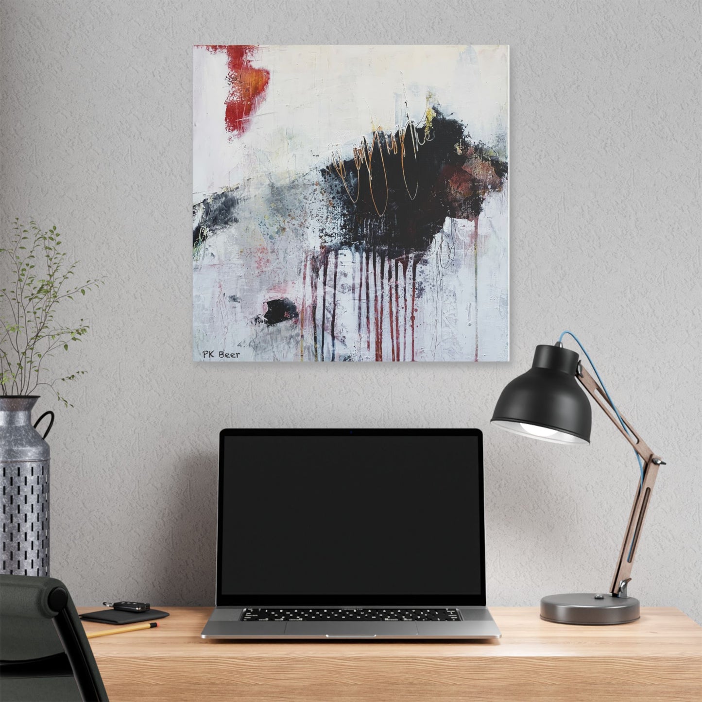 Canvas Print Dangerous Abstract Bear