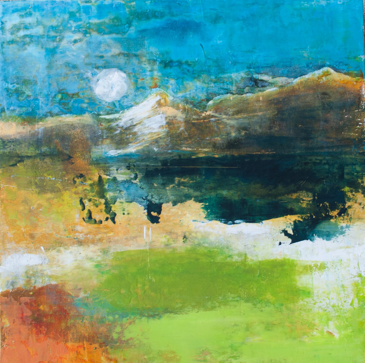 Turbulent Skies and Moonlight bundle (Three 10x10x1.5 original paintings)