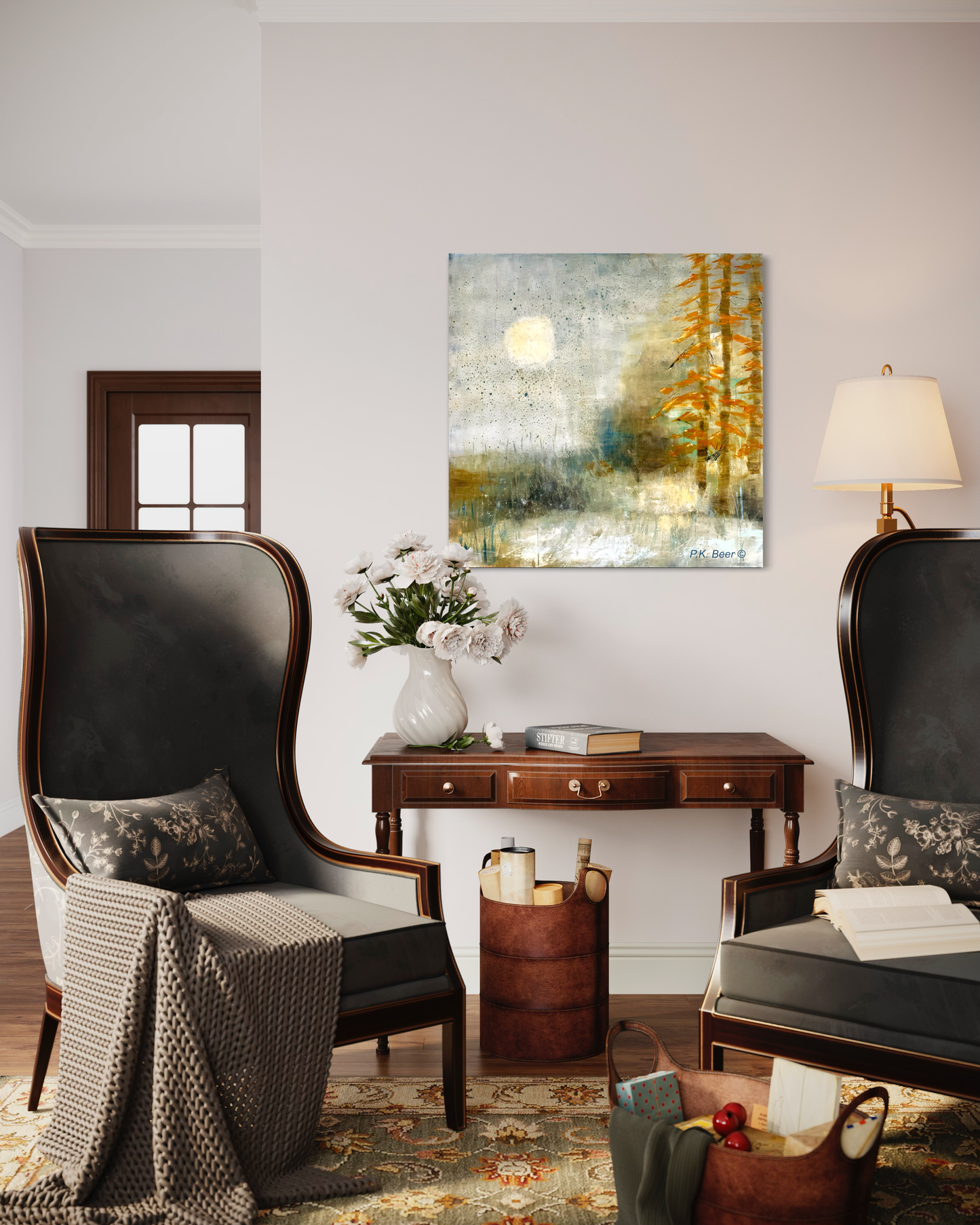 Tamarac Moon Original artwork 36X36X2