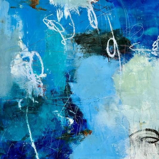 "The Shape of Listening" Original painting 36X36X2