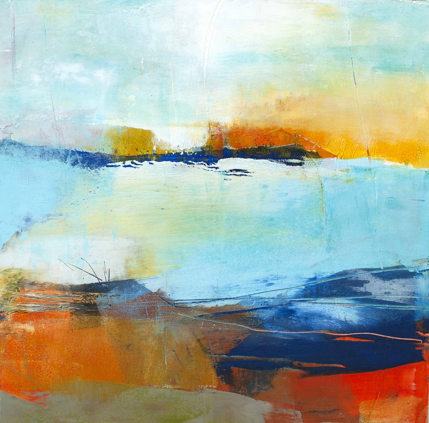 Streams (Three paintings Bundle ) Original Art 10x10x1.5