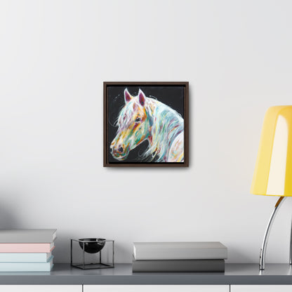 Girl Gotta Run (horse) Gallery Canvas Wraps, Square Frame