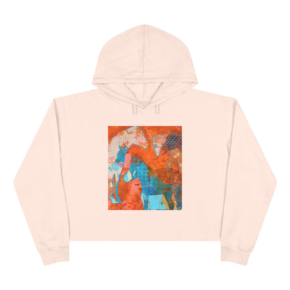 Artistic Crop Hoodie: Vibrant Design for Creative Souls, Streetwear, Gift for Artists, Casual Outfit, Festival Wear, Cozy Layer