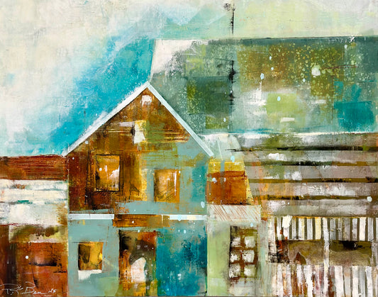 Copper Morning 24X30X2 on wood cradled panel ready to hang