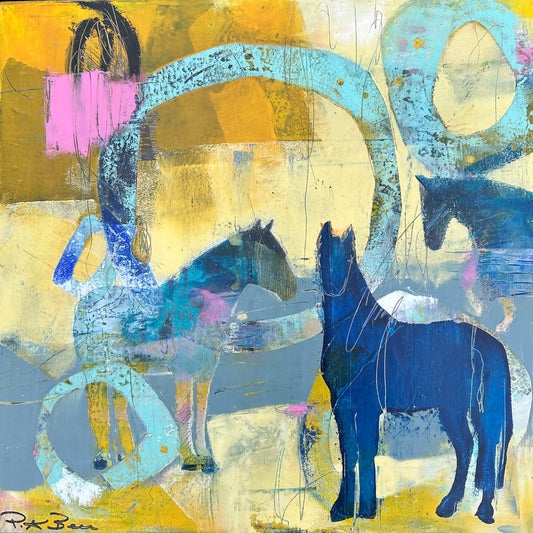 Horse Dreams (16x16 Original)